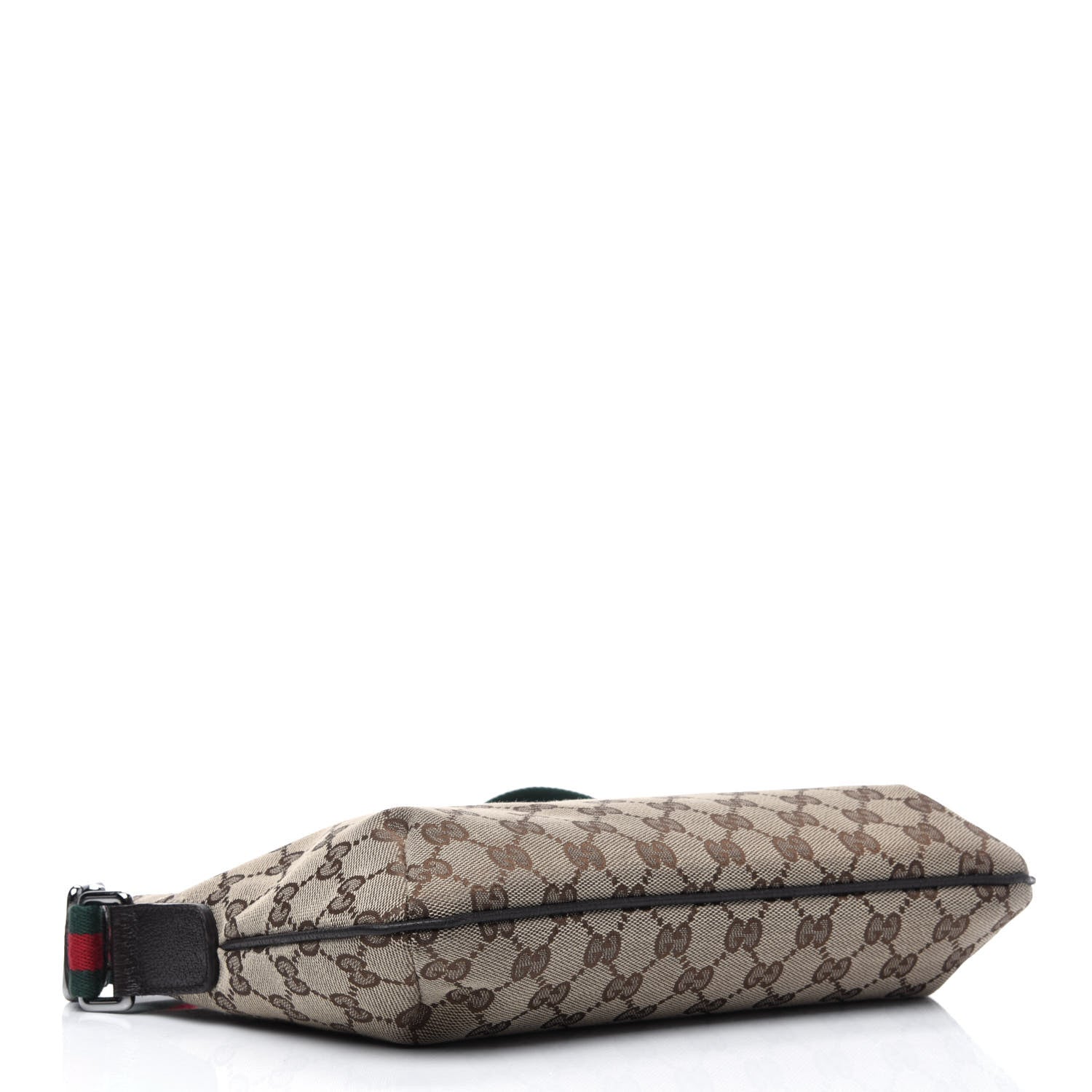 Gucci Monogram Web Small Flat Messenger Crossbody Dark Brown 4 of 18