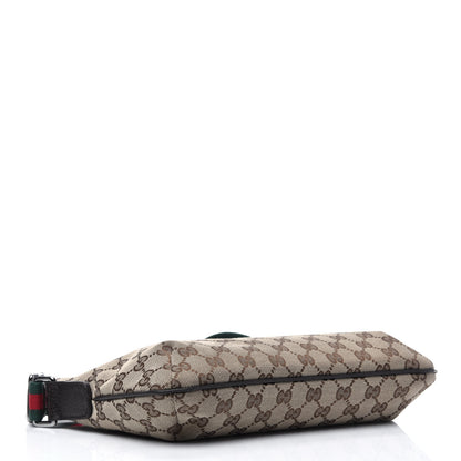 Gucci Monogram Web Small Flat Messenger Crossbody Dark Brown 4 of 18