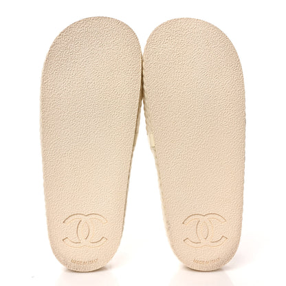 Chanel Braided Knit CC Mules 39 Ecru 5 of 8