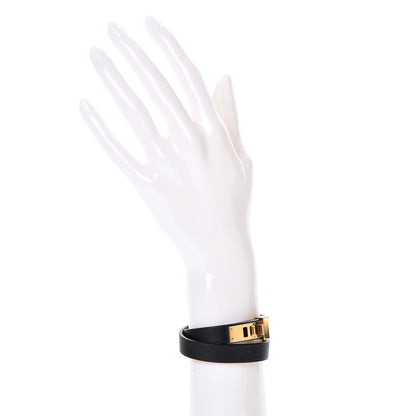 Hermes Swift Mini Dog Double Tour Bracelet T2 Black 2 of 7