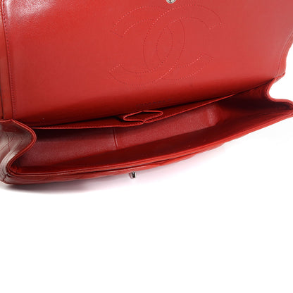 Chanel Lambskin Quilted Maxi Double Flap Red 5 of 10