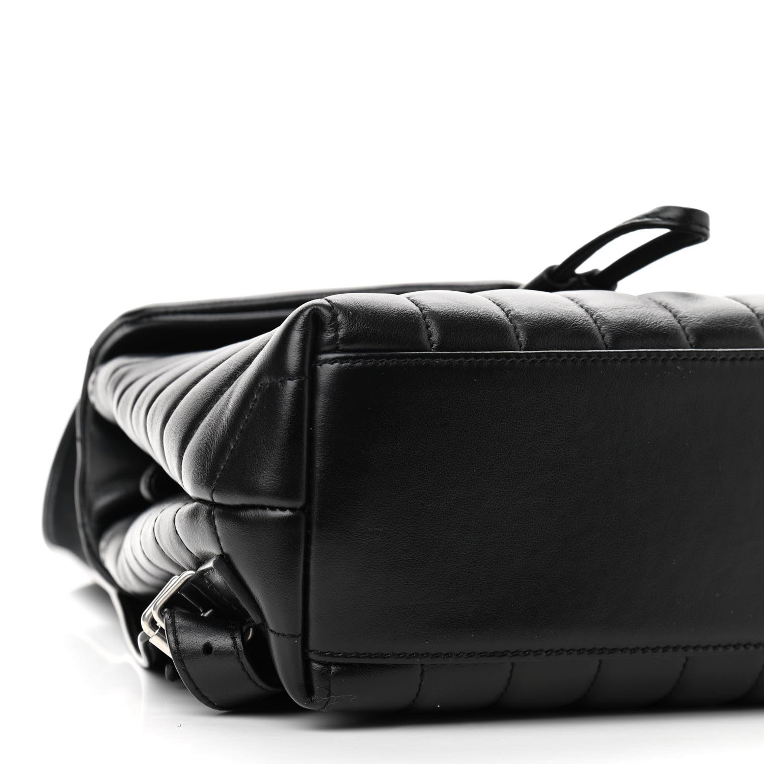 Saint Laurent Calfskin Y Quilted Monogram Small Loulou Backpack Black 9 of 10
