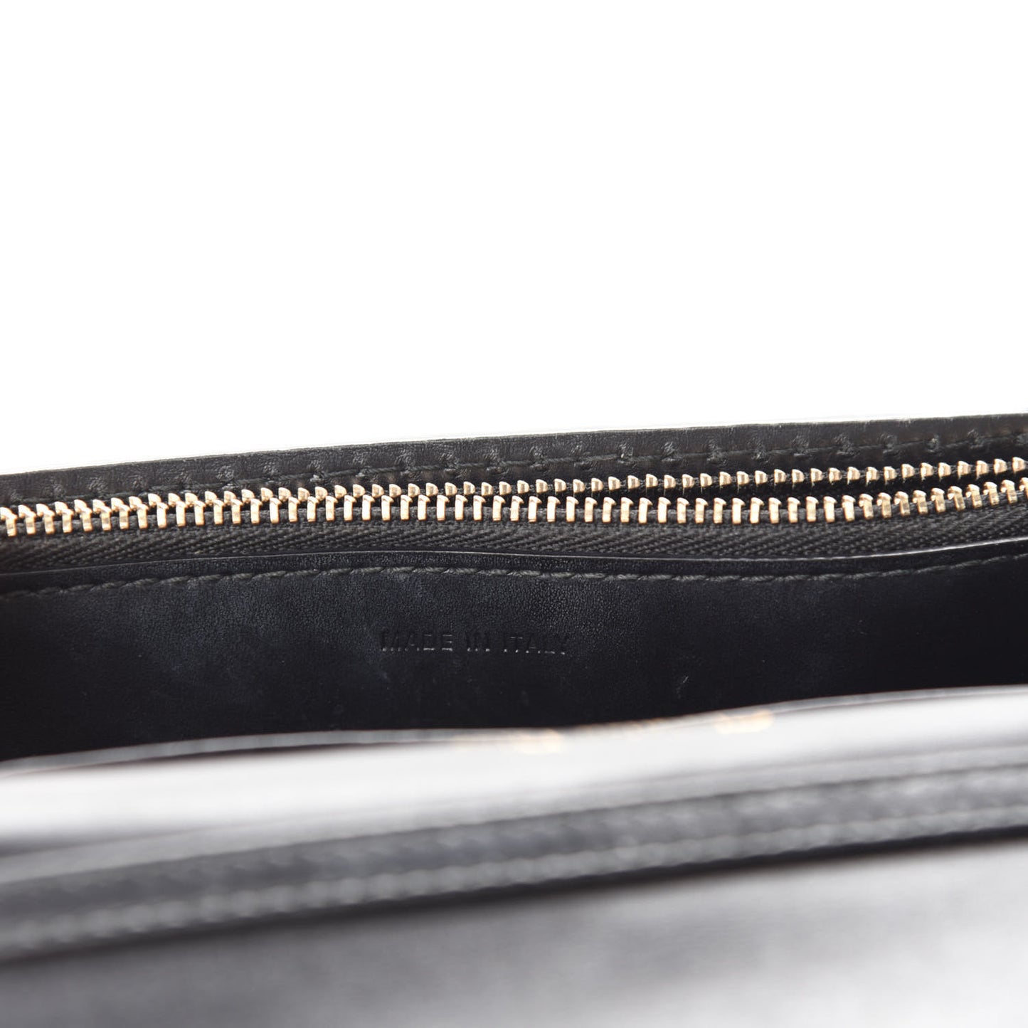 Calfskin J'Adior Wallet on Chain Pouch Black