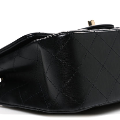 Chanel Lambskin Quilted Mini Square Flap Black 9 of 12
