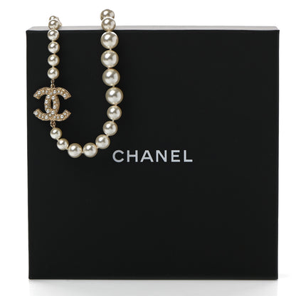 Chanel Pearl CC 100th Anniversary Necklace Light Gold 8 of 8