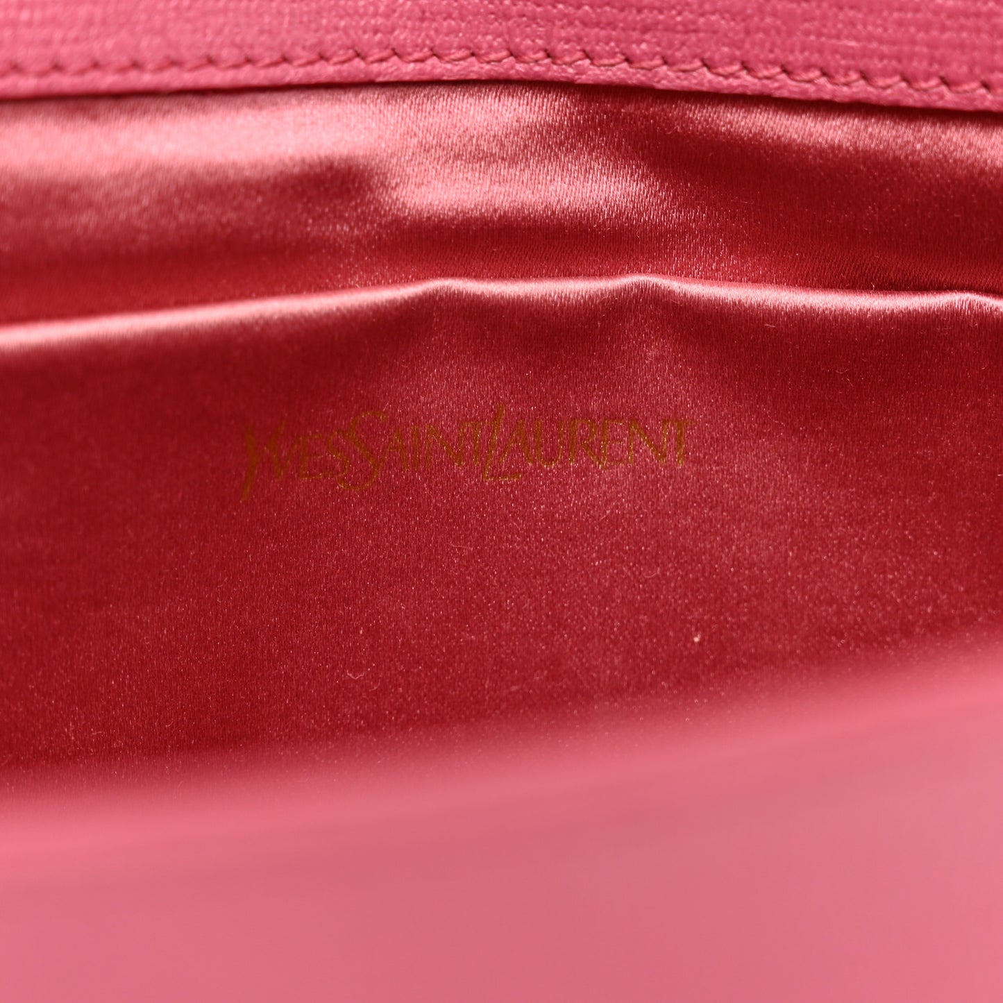 Calfskin Classic Y Ligne Clutch Fuchsia