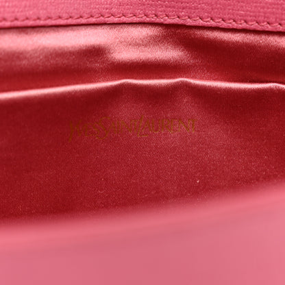 Saint Laurent Calfskin Classic Y Ligne Clutch Fuchsia 6 of 12