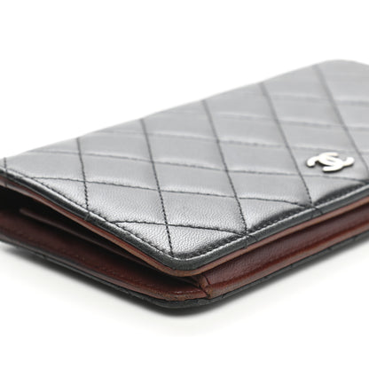 Chanel Lambskin Quilted Yen Wallet Black 10 of 16