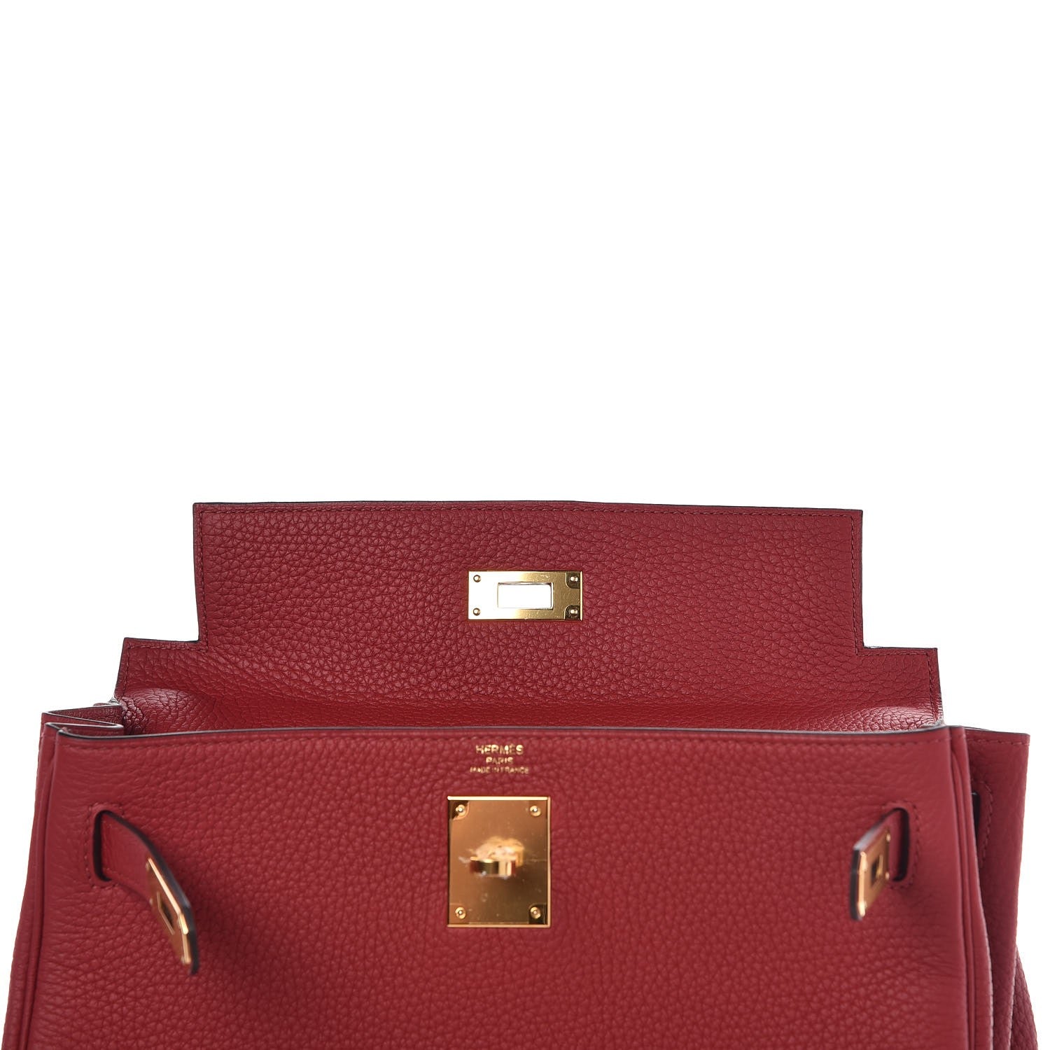 Hermes Togo Kelly Retourne 28 Rouge Grenat 10 of 37