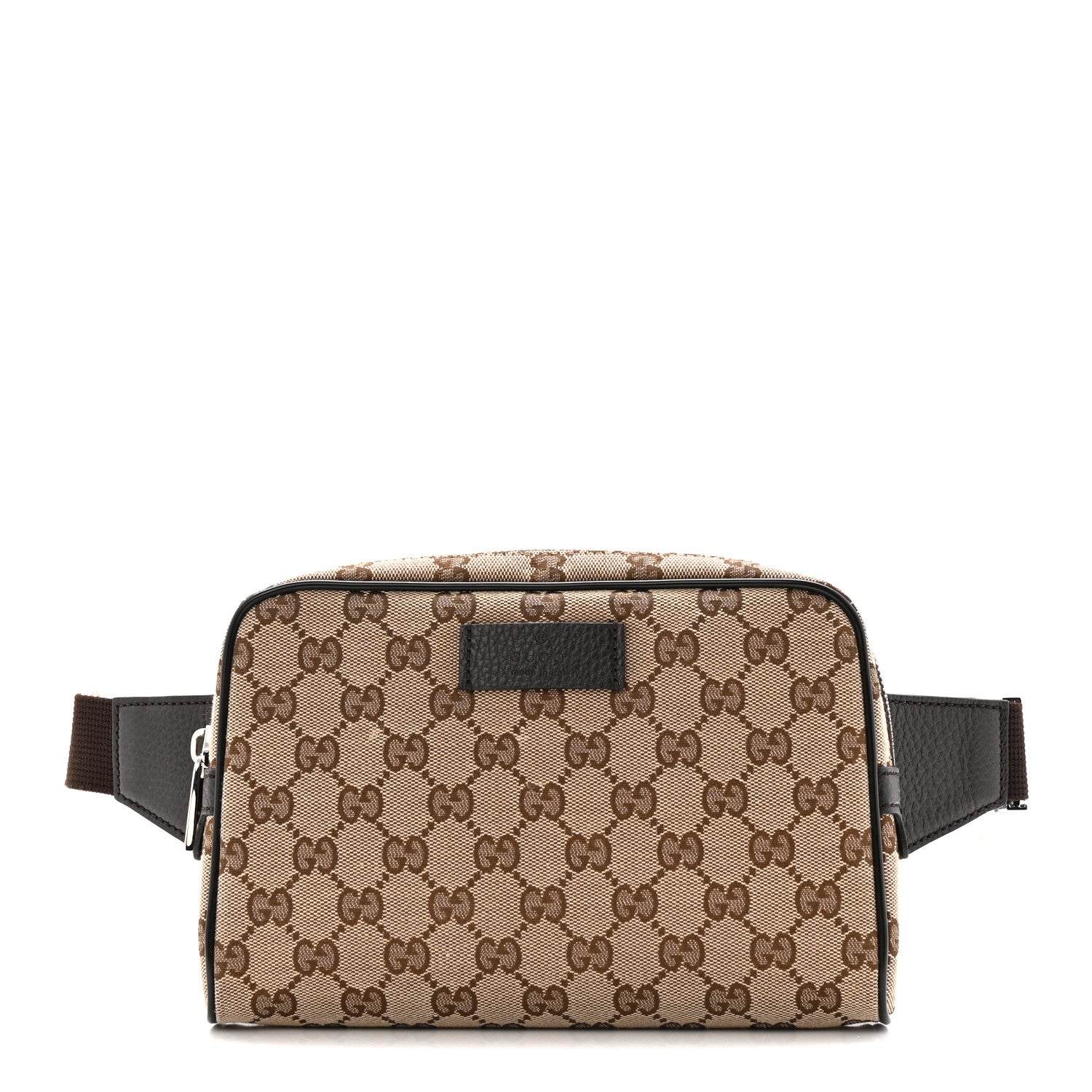 Gucci Monogram Dollar Calfskin Belt Bag Beige Ebony Testa di Moro Marrone Scuro 1 of 10