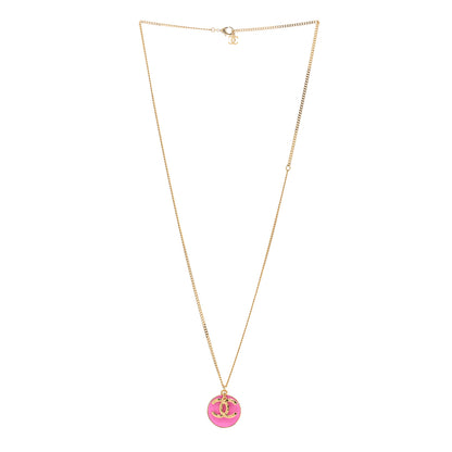 Chanel Metal Resin Chain CC Choker Gold Pink 3 of 5