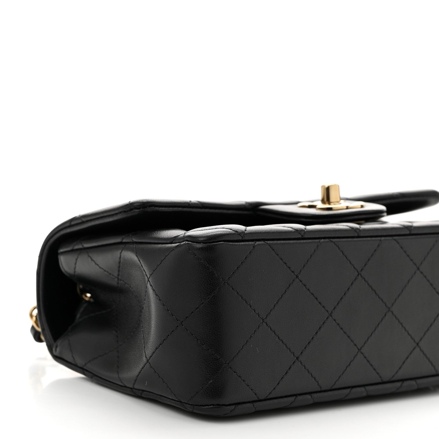 Chanel Lambskin Quilted Mini Rectangular Flap Black 9 of 11