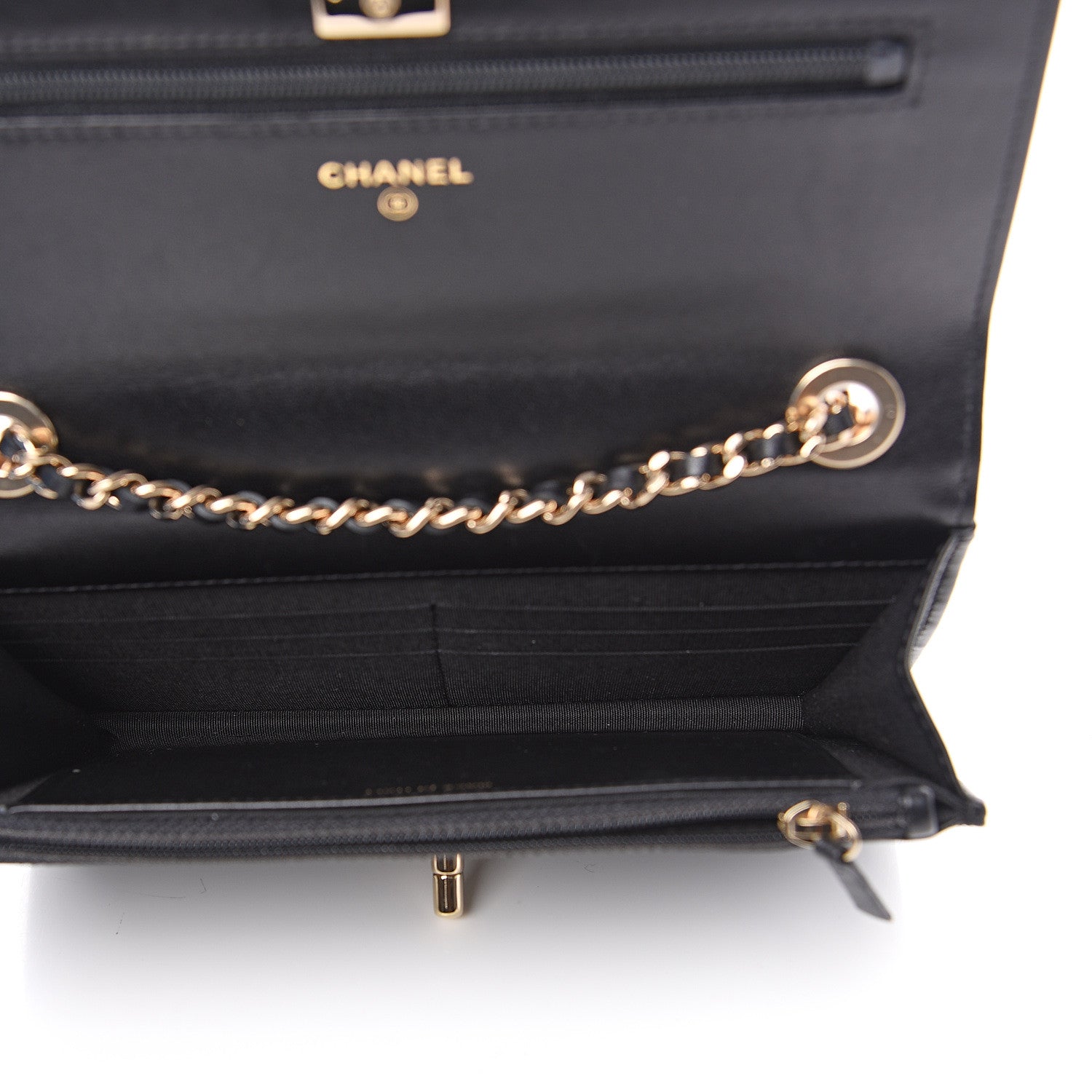 Chanel Lambskin Quilted Trendy CC Wallet On Chain WOC Black 4 of 12