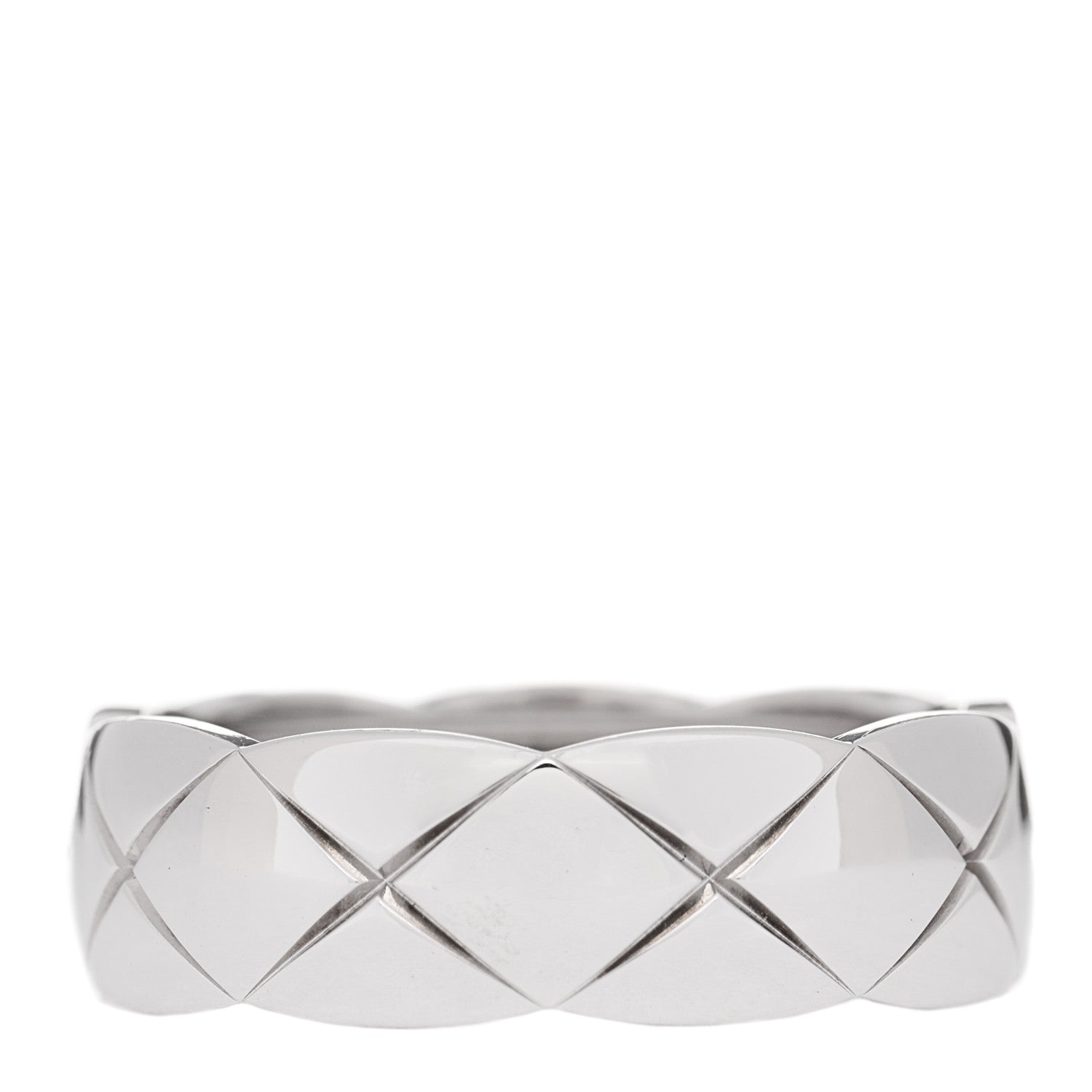 Chanel 18K White Gold Small Coco Crush Ring 59 8.75 3 of 5