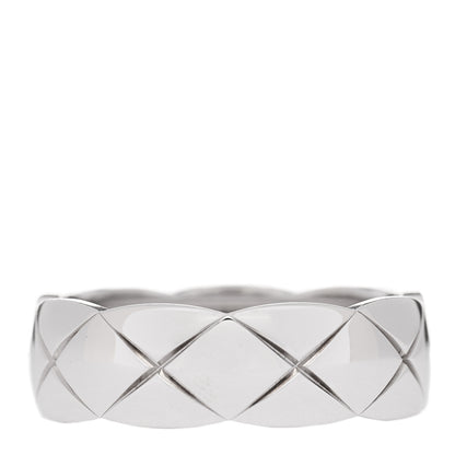 Chanel 18K White Gold Small Coco Crush Ring 59 8.75 3 of 5
