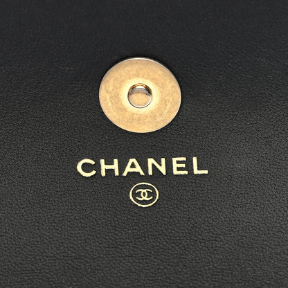 Chanel Lambskin Quilted Sweet Camellia Flap Phone Holder With Chain Black 6 of 10