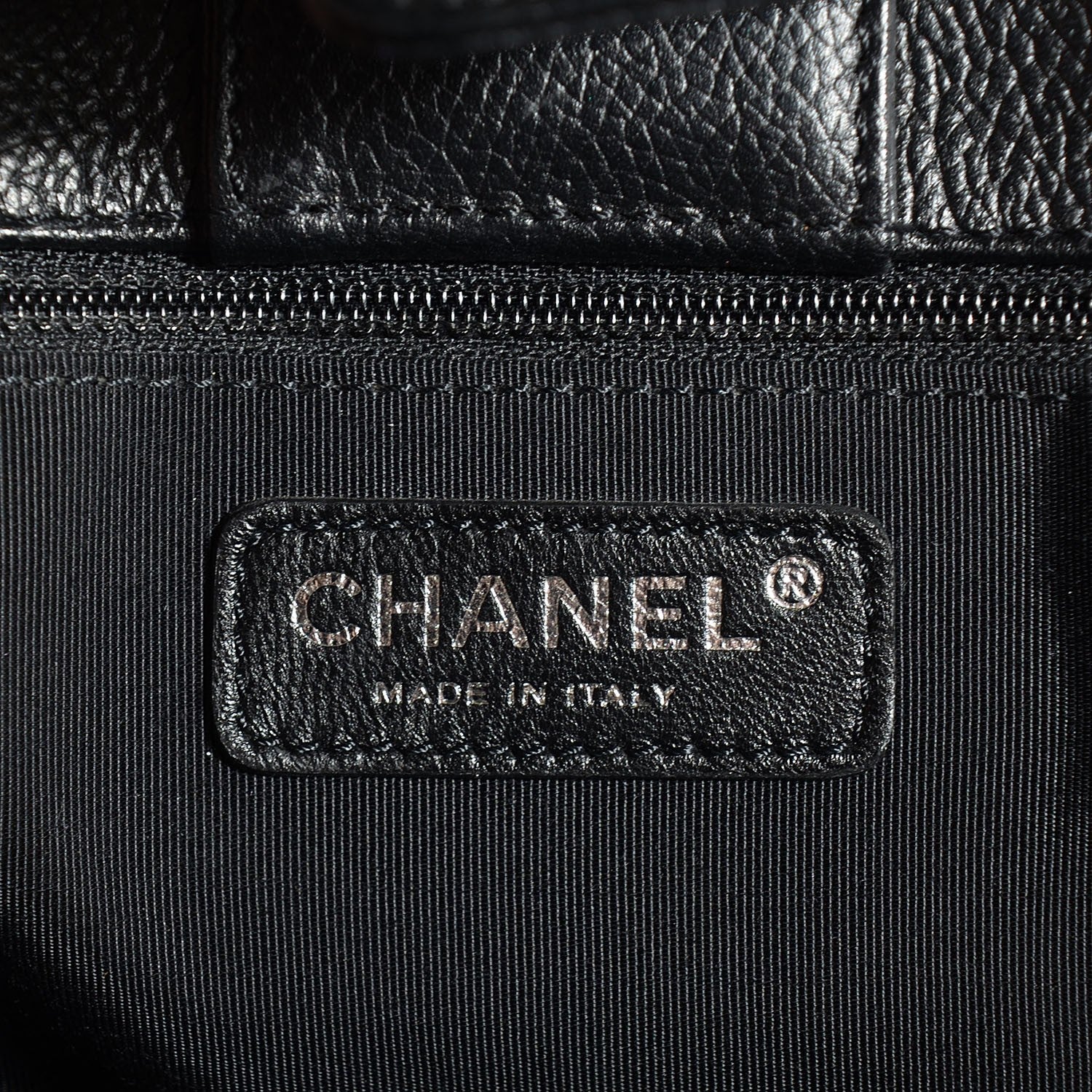 Chanel Calfskin Cerf Executive Shopper Tote Black 6 of 8