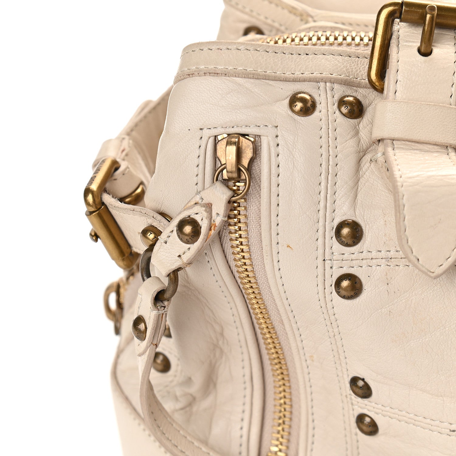 Louis Vuitton Lambskin Riveting White 9 of 15