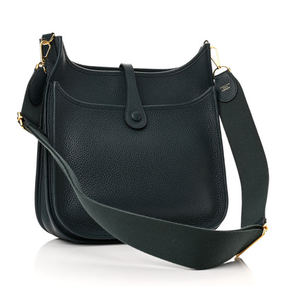 Hermes Taurillon Clemence Evelyne III PM Vert Cypress 2 of 10