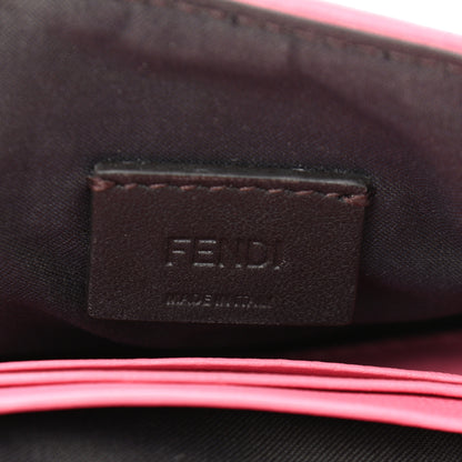 Fendi Nappa FF 1974 Embossed Mini Baguette Rosa Fluo 6 of 17