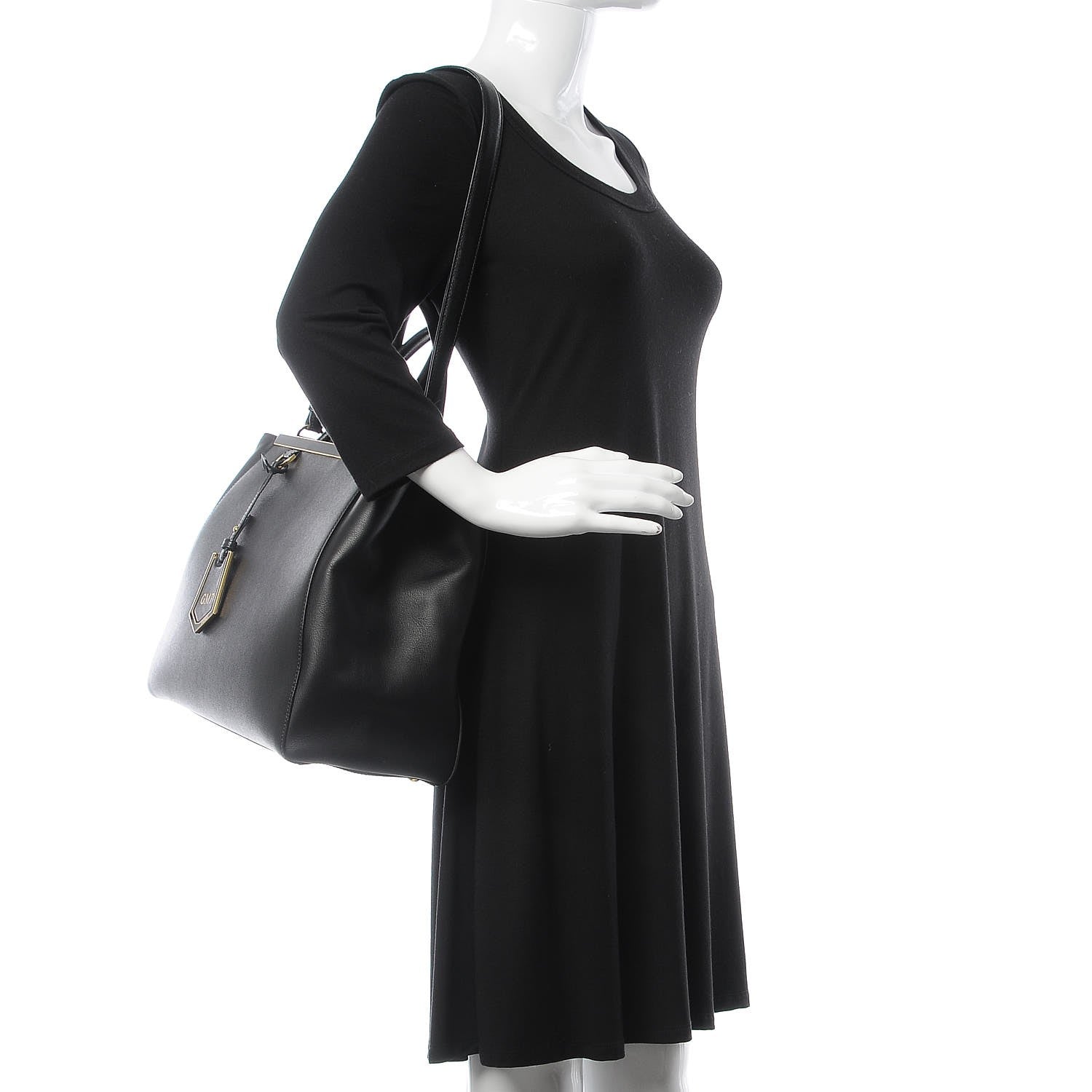 Fendi Vitello Elite Regular 2Jours Tote Black 2 of 9