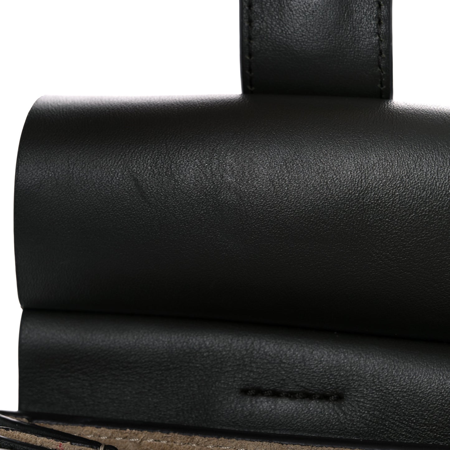 Suede Calfskin Mini Faye Bracelet Bag Forest Green