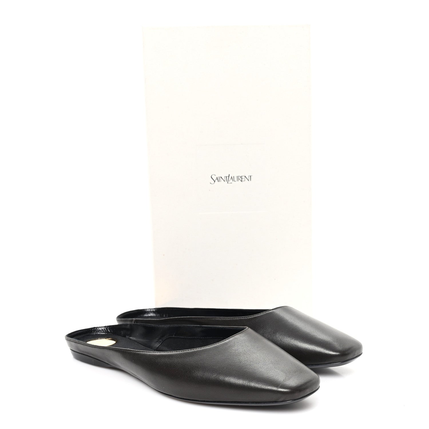 Saint Laurent Nappa Lido Slip On Mule 39.5 Eagle Brown 9 of 9