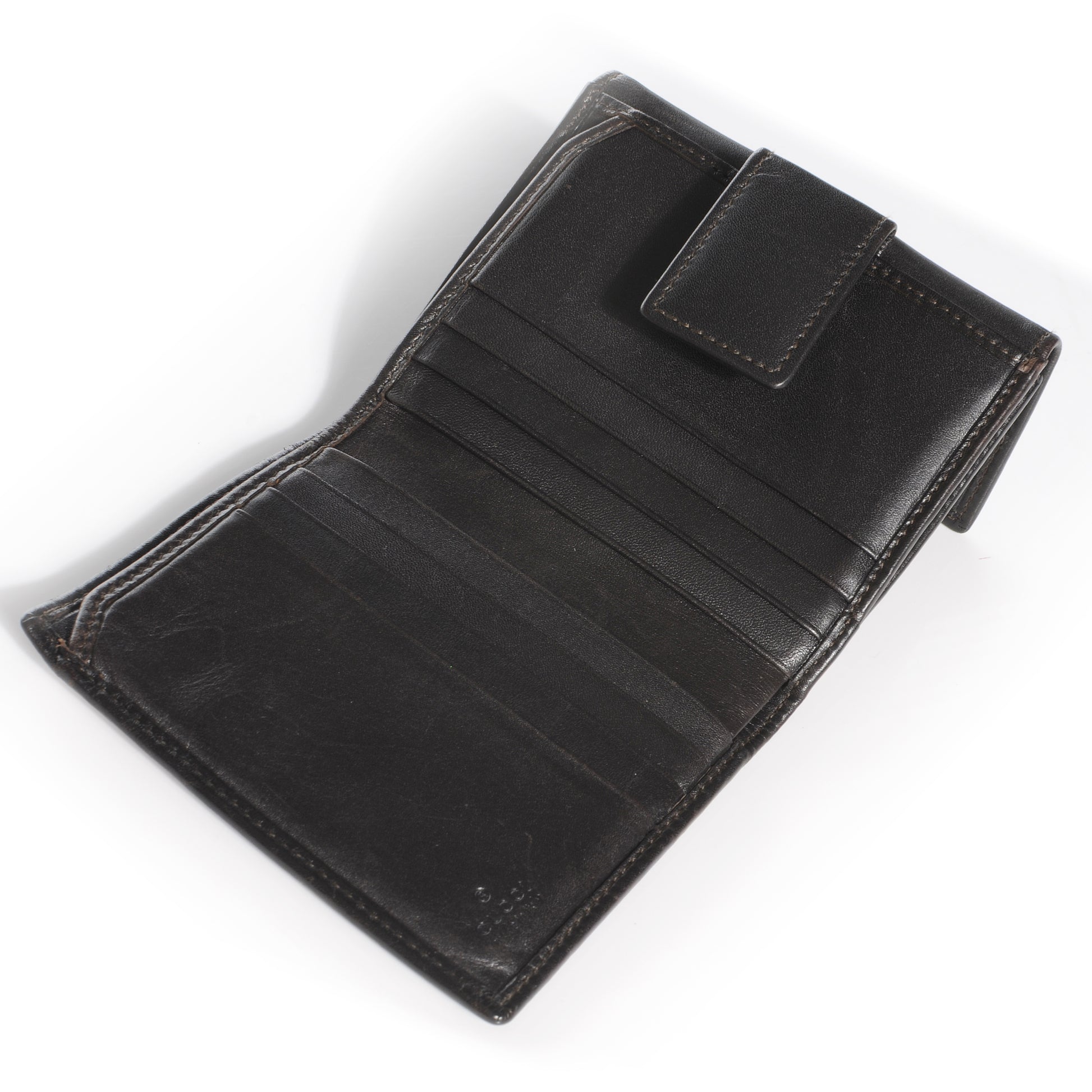 Gucci Monogram Compact Wallet Dark Brown 3 of 7