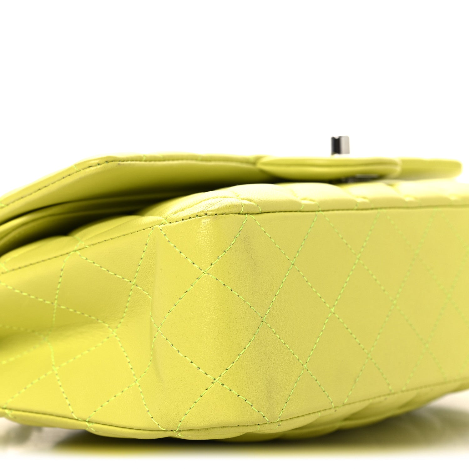 Chanel Lambskin Quilted Medium Double Flap Yellow 9 of 11