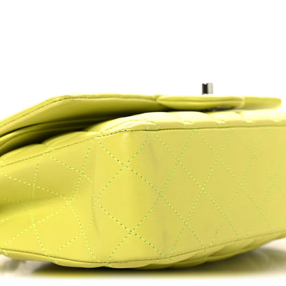 Chanel Lambskin Quilted Medium Double Flap Yellow 9 of 11