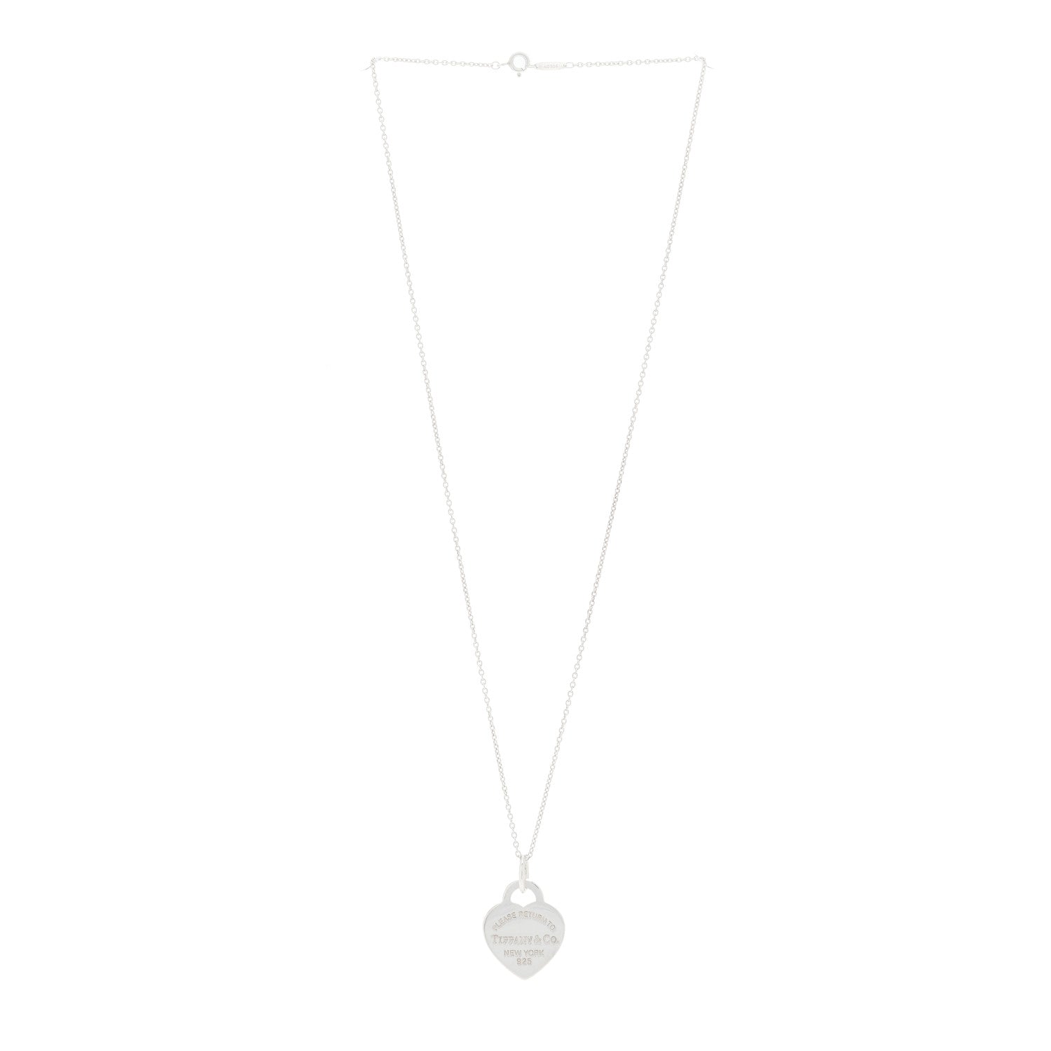 Tiffany Sterling Silver Medium Return to Tiffany Heart Pendant Necklace 2 of 6