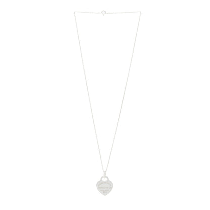 Tiffany Sterling Silver Medium Return to Tiffany Heart Pendant Necklace 2 of 6