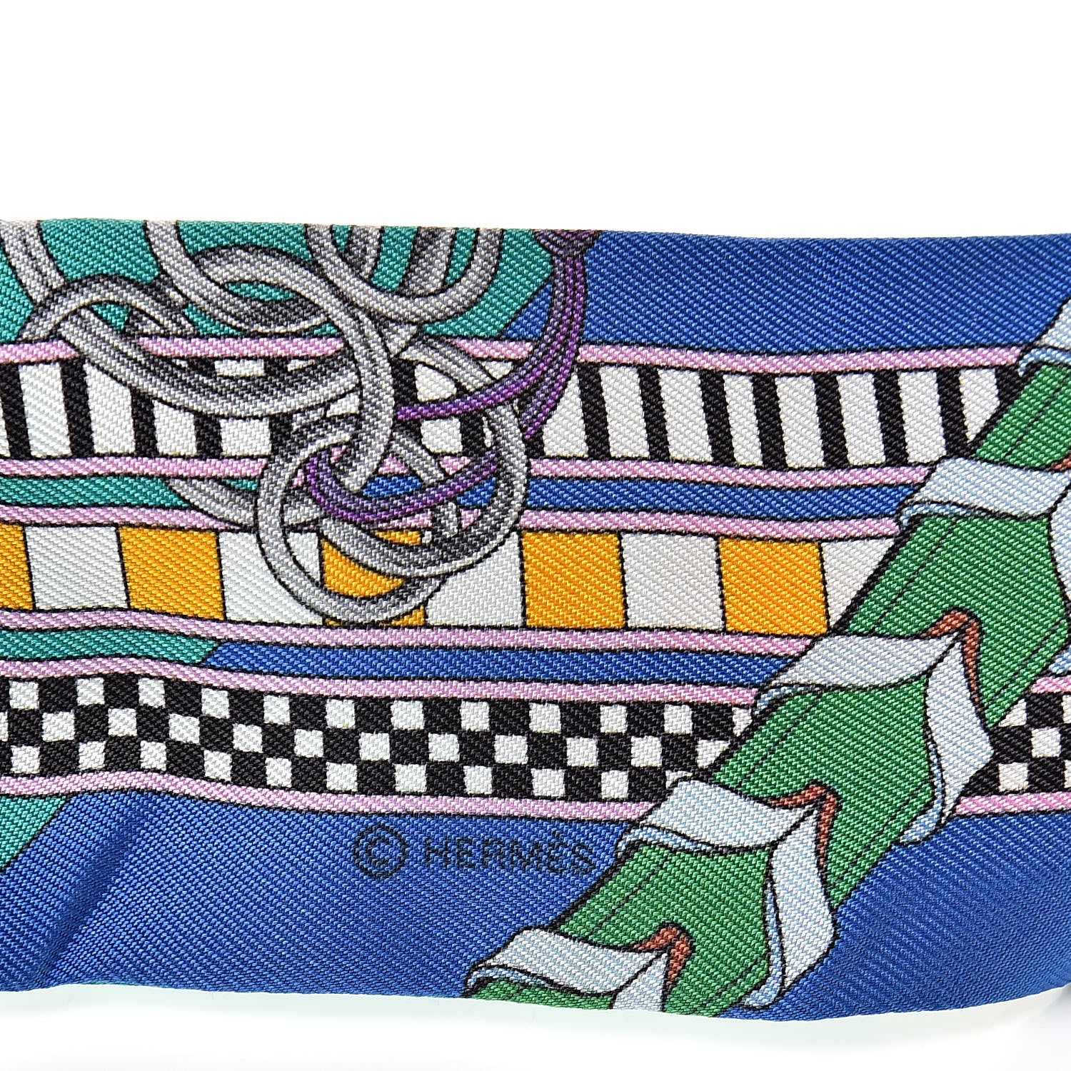 Hermes Silk Brides et Gris Twilly 5 of 5