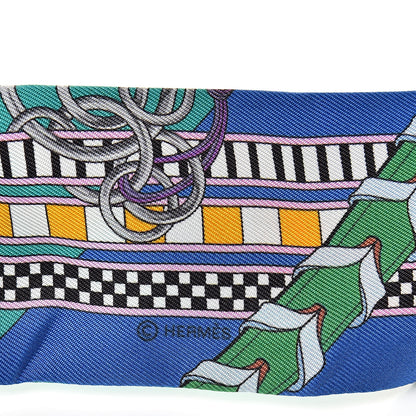Hermes Silk Brides et Gris Twilly 5 of 5