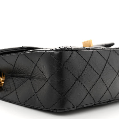 Chanel Aged Calfskin Quilted 2.55 Reissue Mini Flap Black 9 of 14