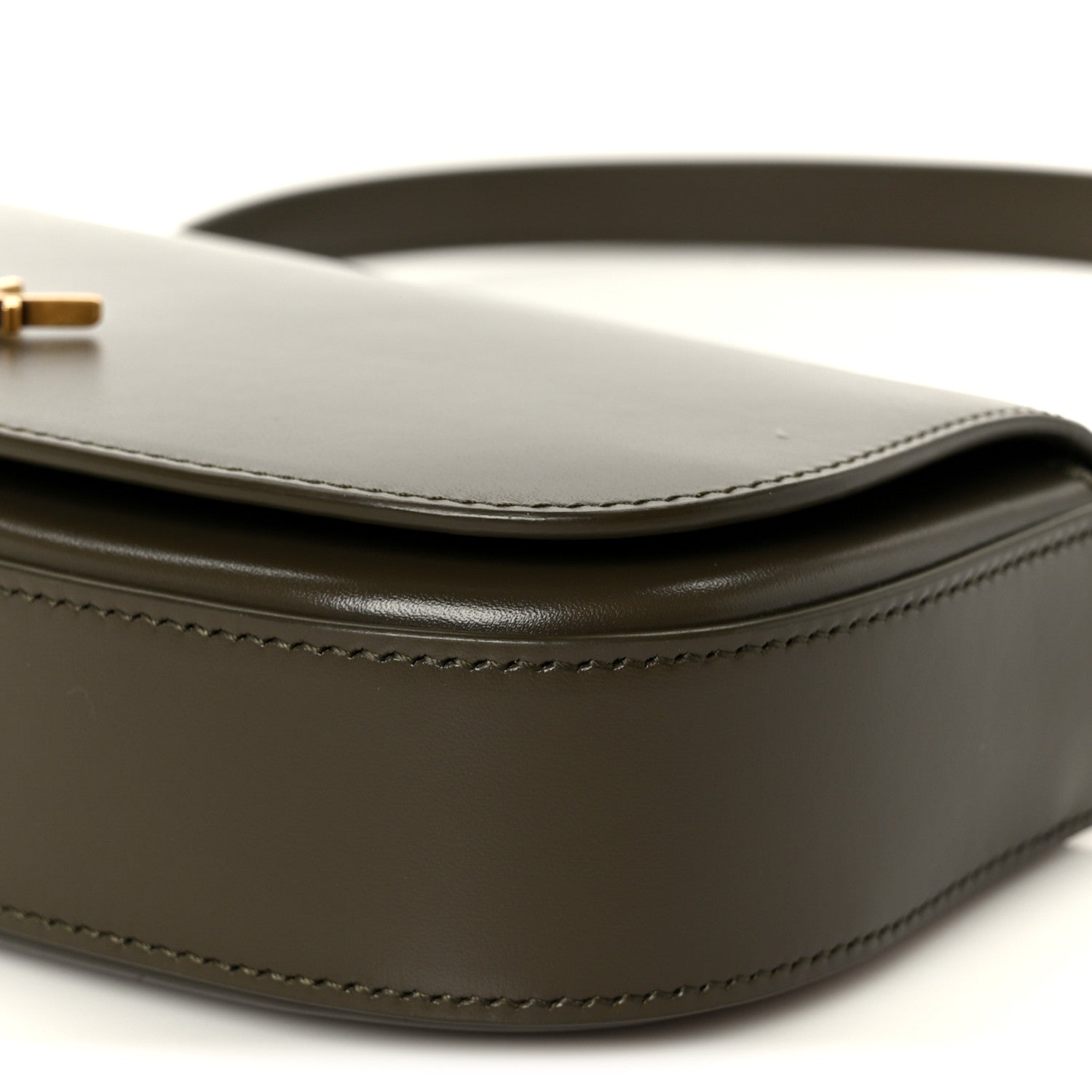 Saint Laurent Box Calfskin Mini Voltaire Shoulder Bag  Deep Musk 11 of 11