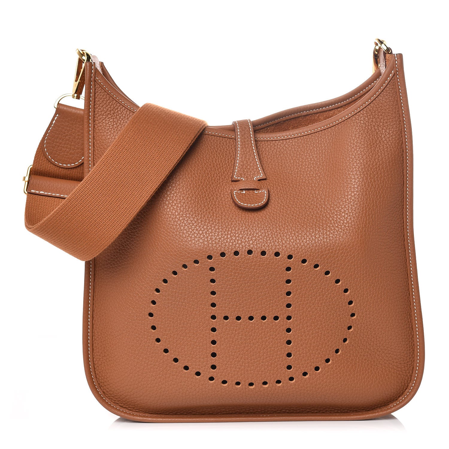 Hermes Taurillon Clemence Evelyne III PM Gold 1 of 10