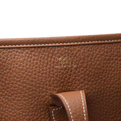 Hermes Taurillon Clemence Evelyne III PM Gold 5 of 7