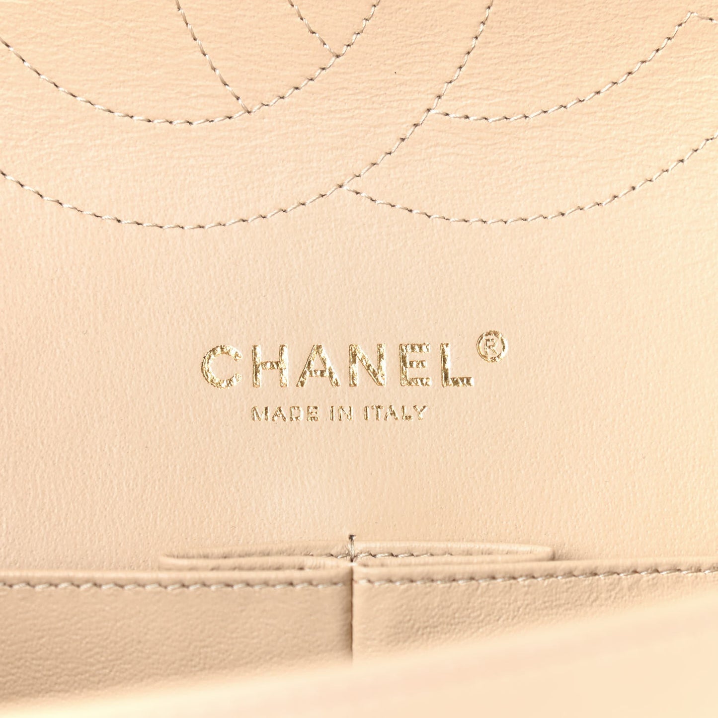 Lambskin Quilted Jumbo Double Flap Beige Clair