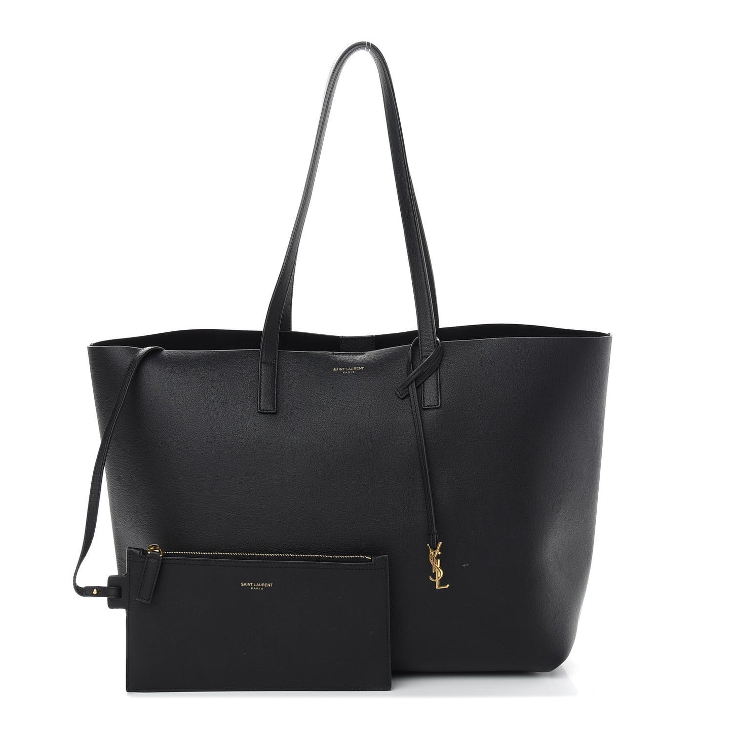 Calfskin Large Shopping Tote Black