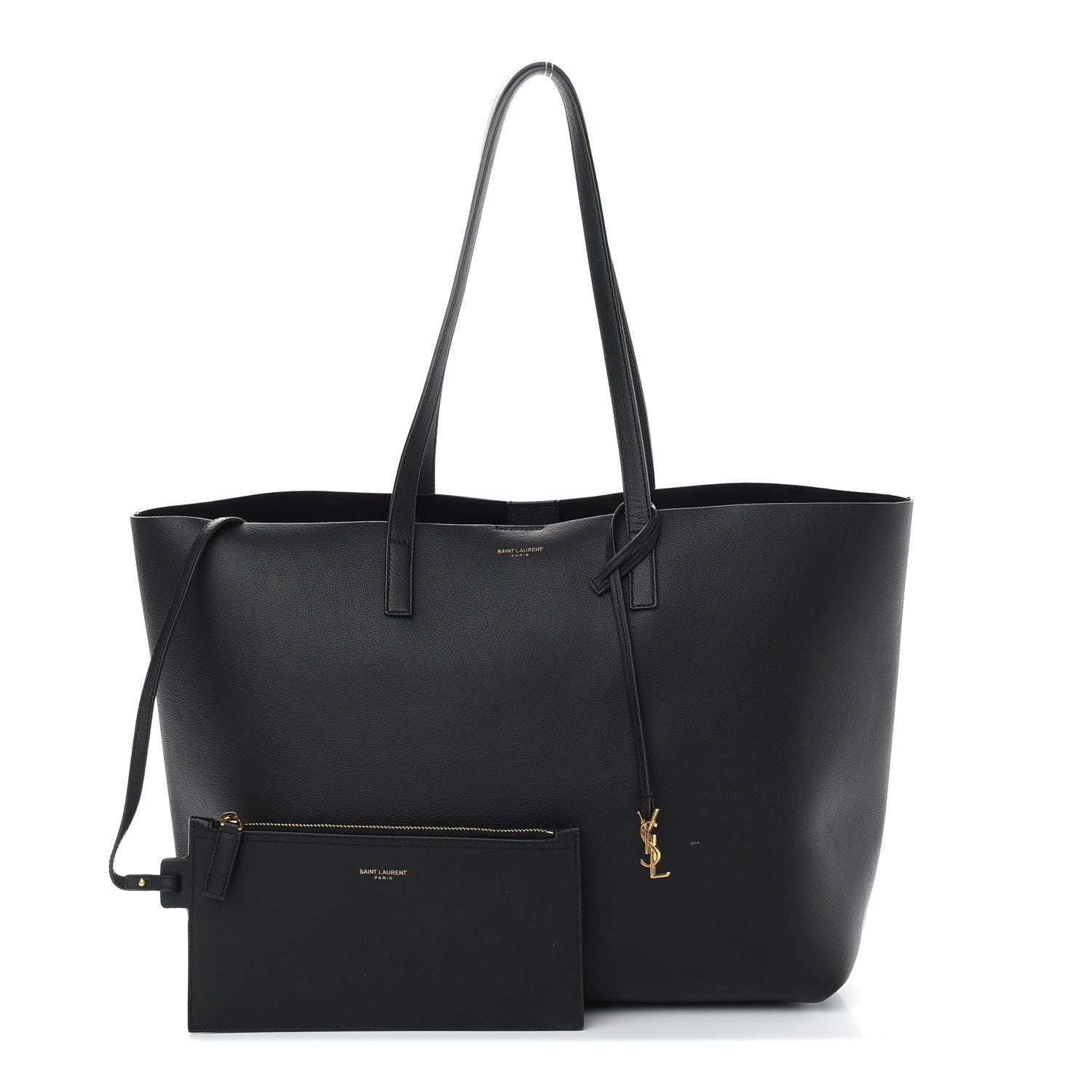 Saint Laurent Calfskin Large Shopping Tote Black 1 of 11