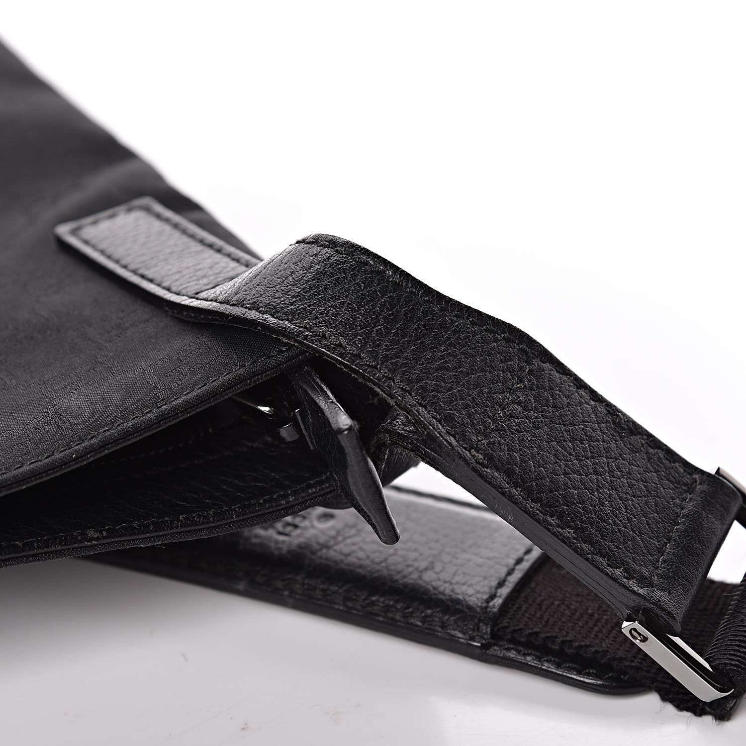 Gucci Nylon Monogram Flat Messenger Bag Black 9 of 12