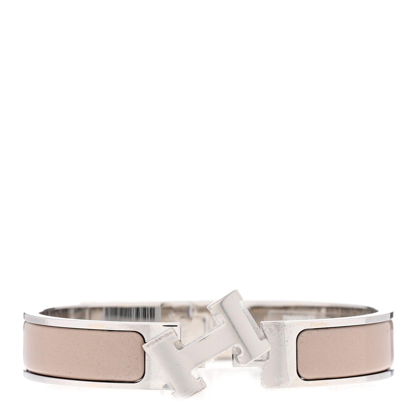 Enamel Narrow Clic Clac H Bracelet PM Marron Glace