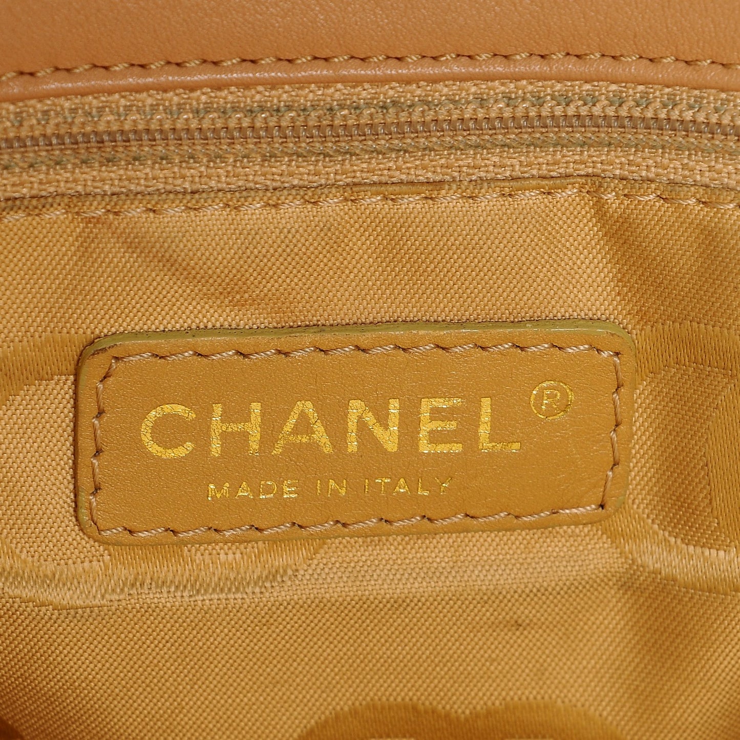 Calfskin Quilted Tote Beige