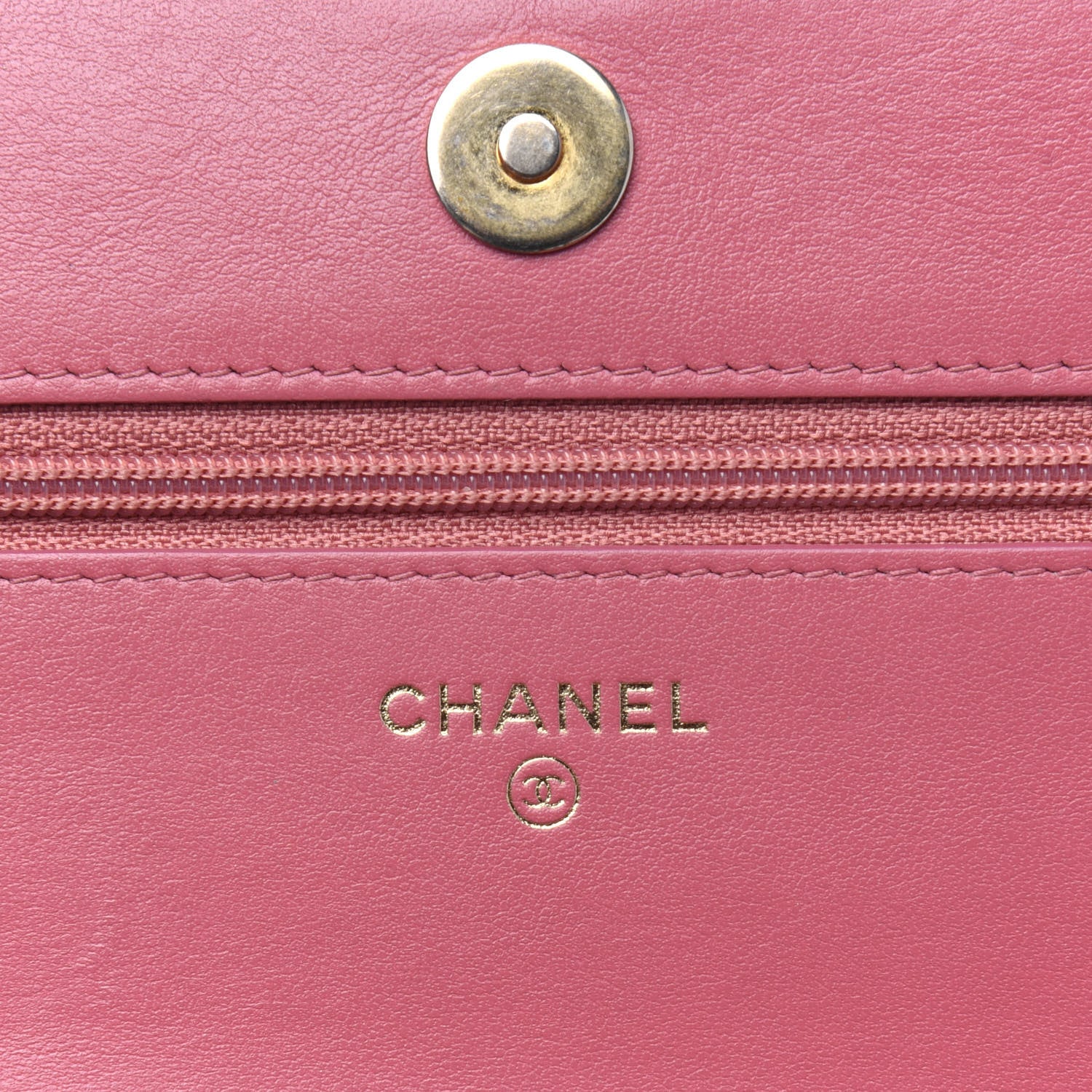 Chanel Caviar Quilted CC Filigree Wallet On Chain WOC Pink 6 of 18
