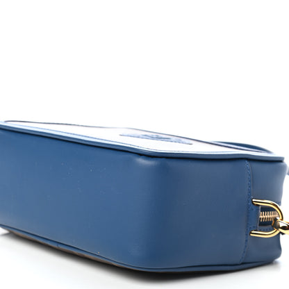 Fendi Glazed Fabric Vitello Century FF 1974 Stamp Patch Mini Camera Case Mogano Panna Iris 9 of 9