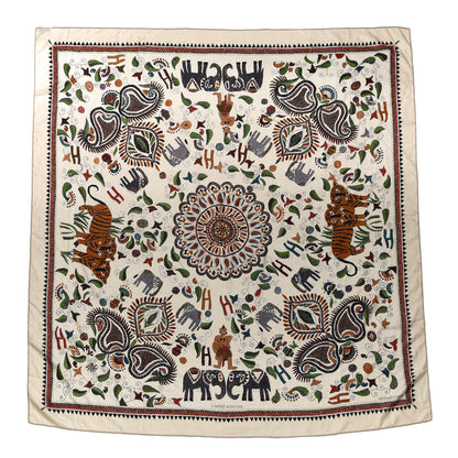 Hermes Cashmere Silk Carre Kantha Shawl 140 1 of 9