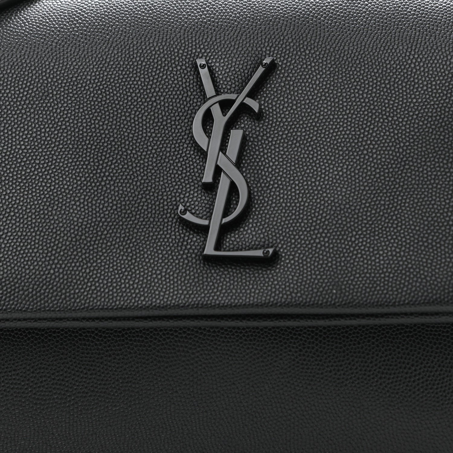 Saint Laurent Grain De Poudre Medium West Hollywood Monogram Fold-Over Black 9 of 11