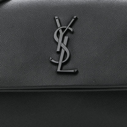 Saint Laurent Grain De Poudre Medium West Hollywood Monogram Fold-Over Black 9 of 11