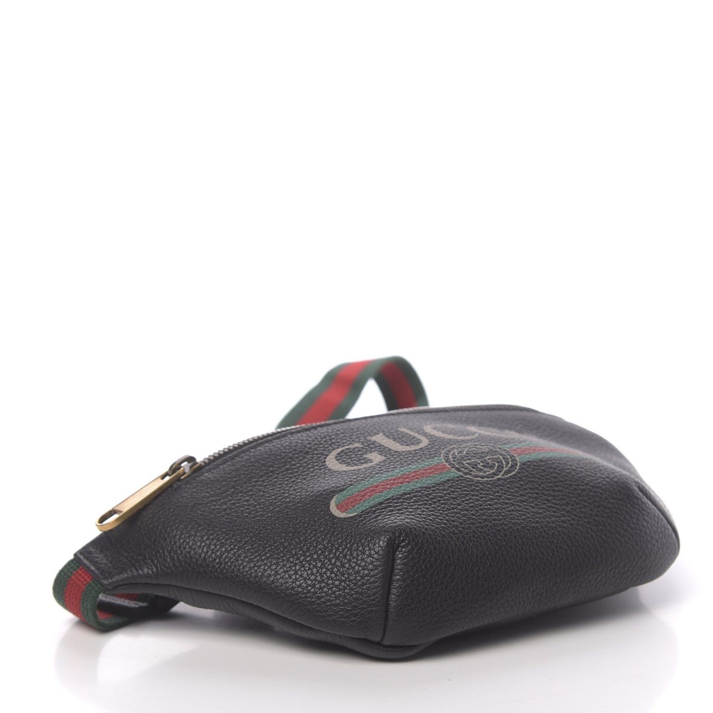 Grained Calfskin Small Logo Belt Bag Black